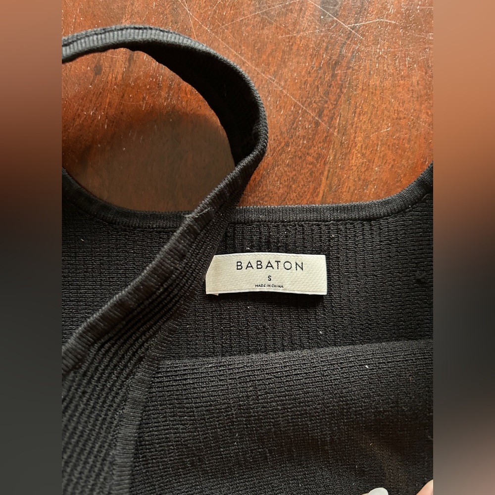 Aritzia Babaton Sculpt Knit Squareneck Cropped Tank Top • size small - Picture 6 of 12